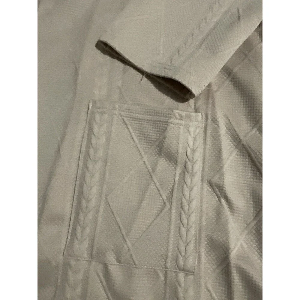 Hooded Long Open Front Knit Cardigan Jacket  Womens Sz M color beige